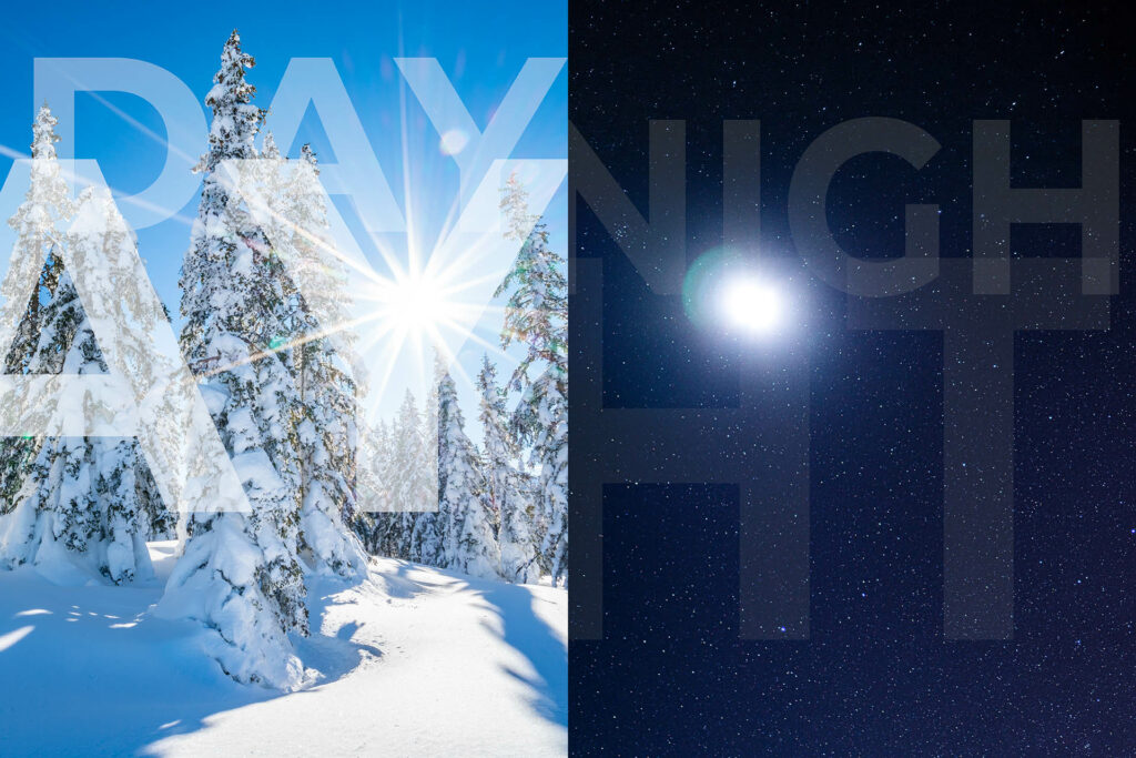scene luminance day vs night