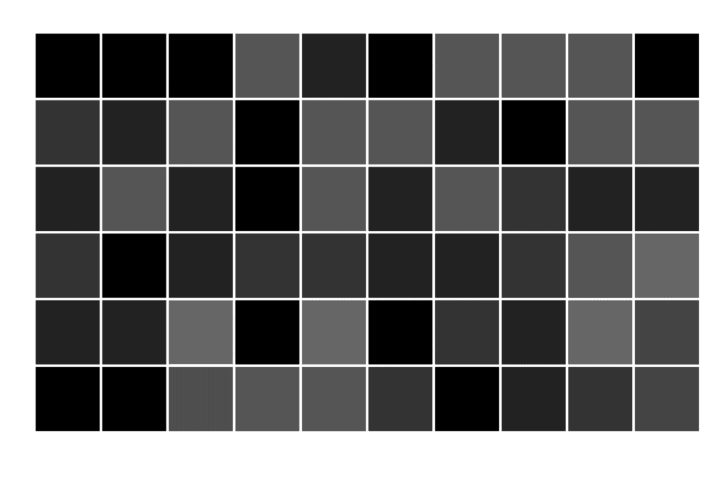 sensor gathering less light results in a darker image