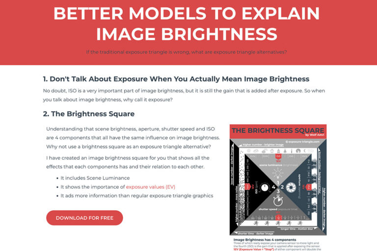 better models to explain image brightness