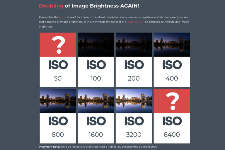 the effects of ISO - image brightness