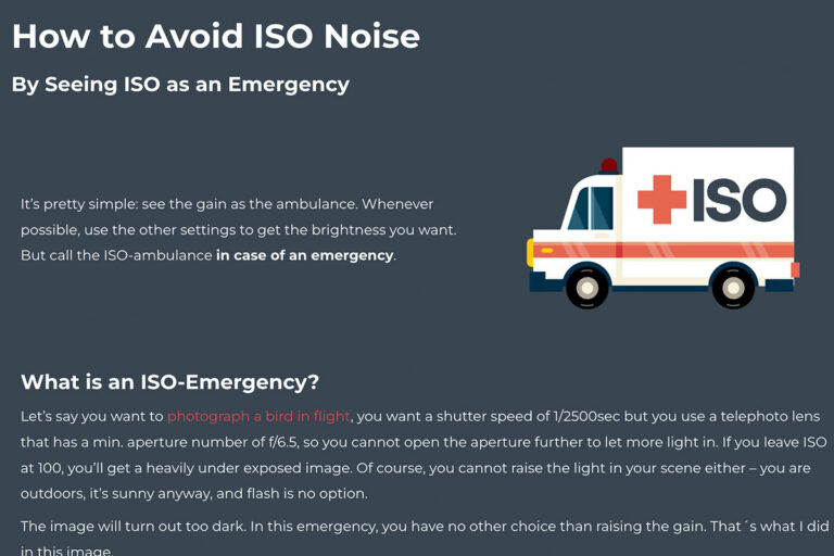 how to avoid ISO noise