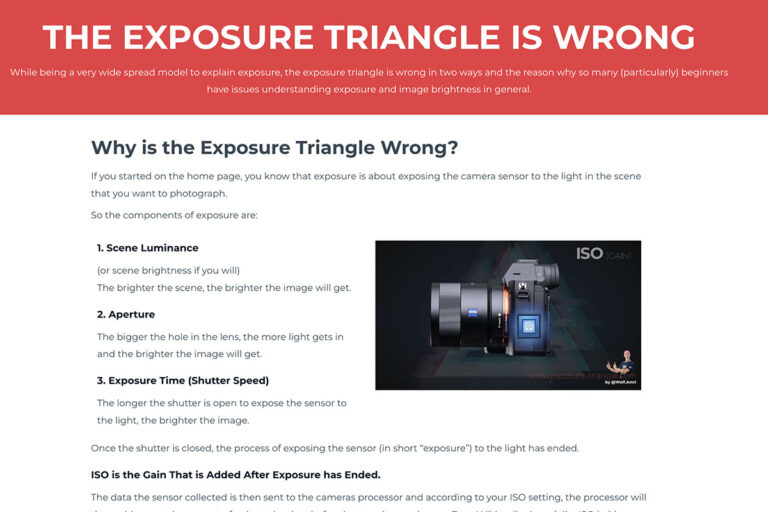 Why is the exposure triangle wrong?