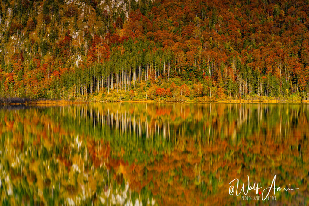 ND filter blurs water on lake